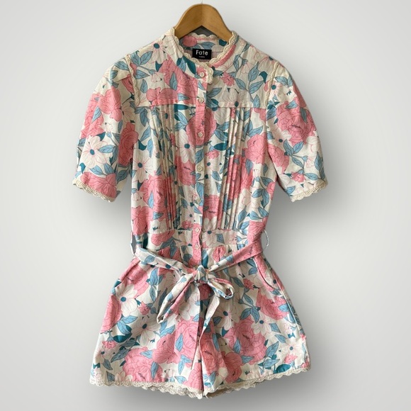 Fate Pants - Fate Floral Romper Jumpsuit Women Size M